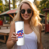 Caribbean Soccer Lover Gift Skinny Tumbler Haitian Heritage Pride