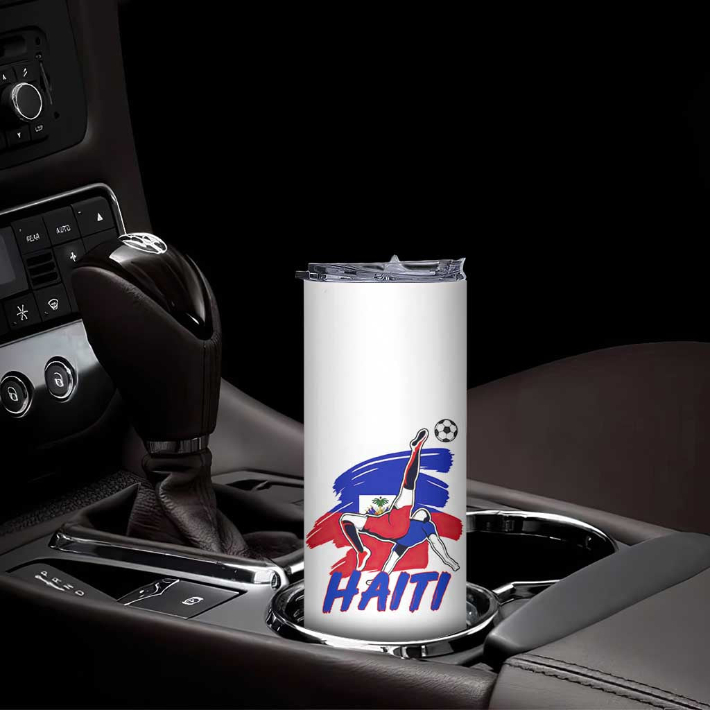 Caribbean Soccer Lover Gift Skinny Tumbler Haitian Heritage Pride