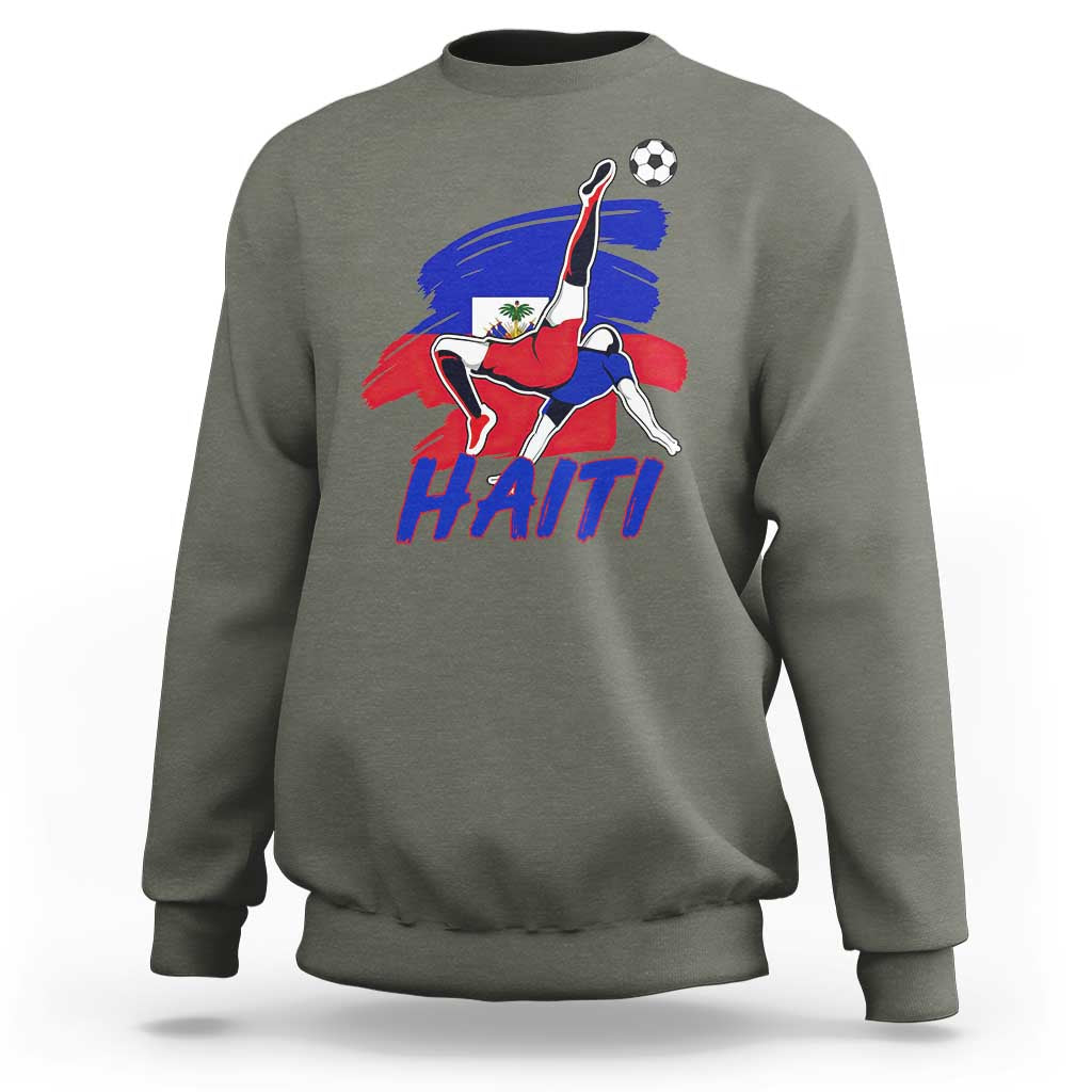 Caribbean Soccer Lover Gift Sweatshirt Haitian Heritage Pride