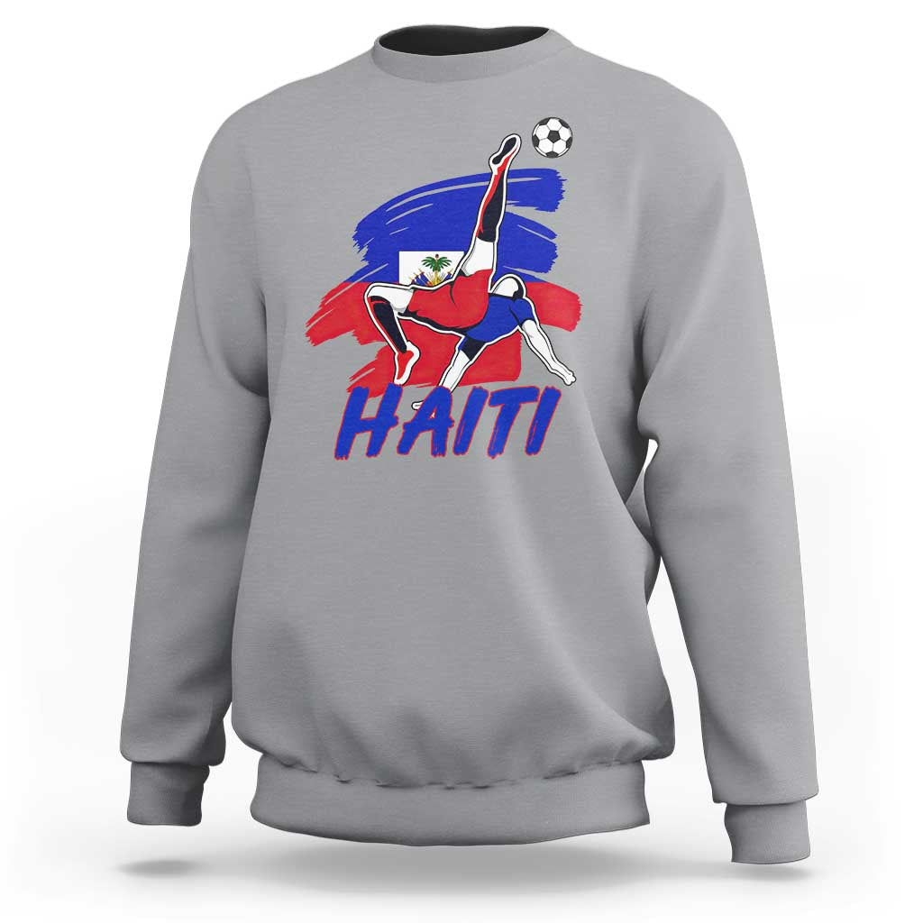 Caribbean Soccer Lover Gift Sweatshirt Haitian Heritage Pride