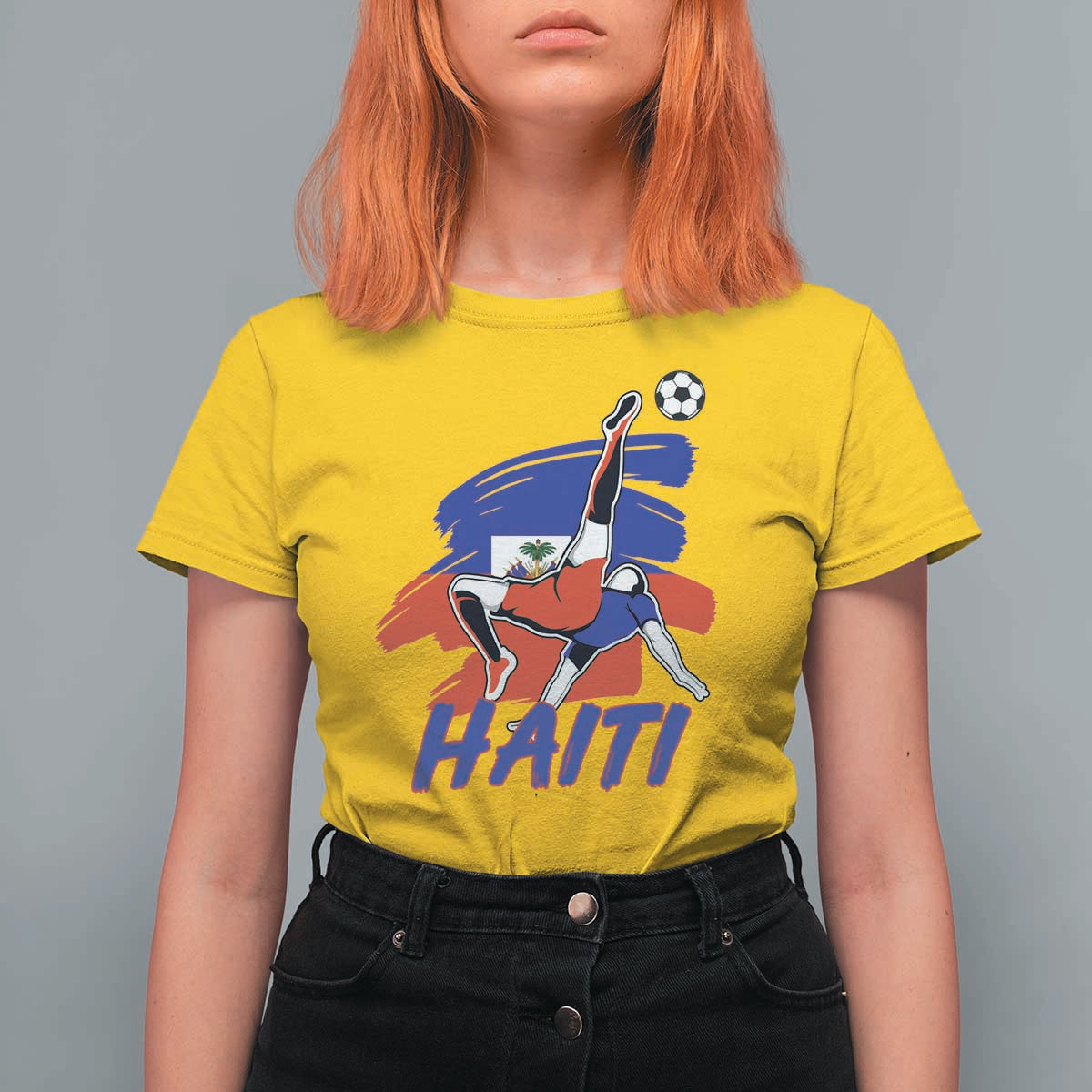 Caribbean Soccer Lover Gift T Shirt For Women Haitian Heritage Pride