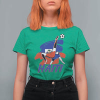 Caribbean Soccer Lover Gift T Shirt For Women Haitian Heritage Pride