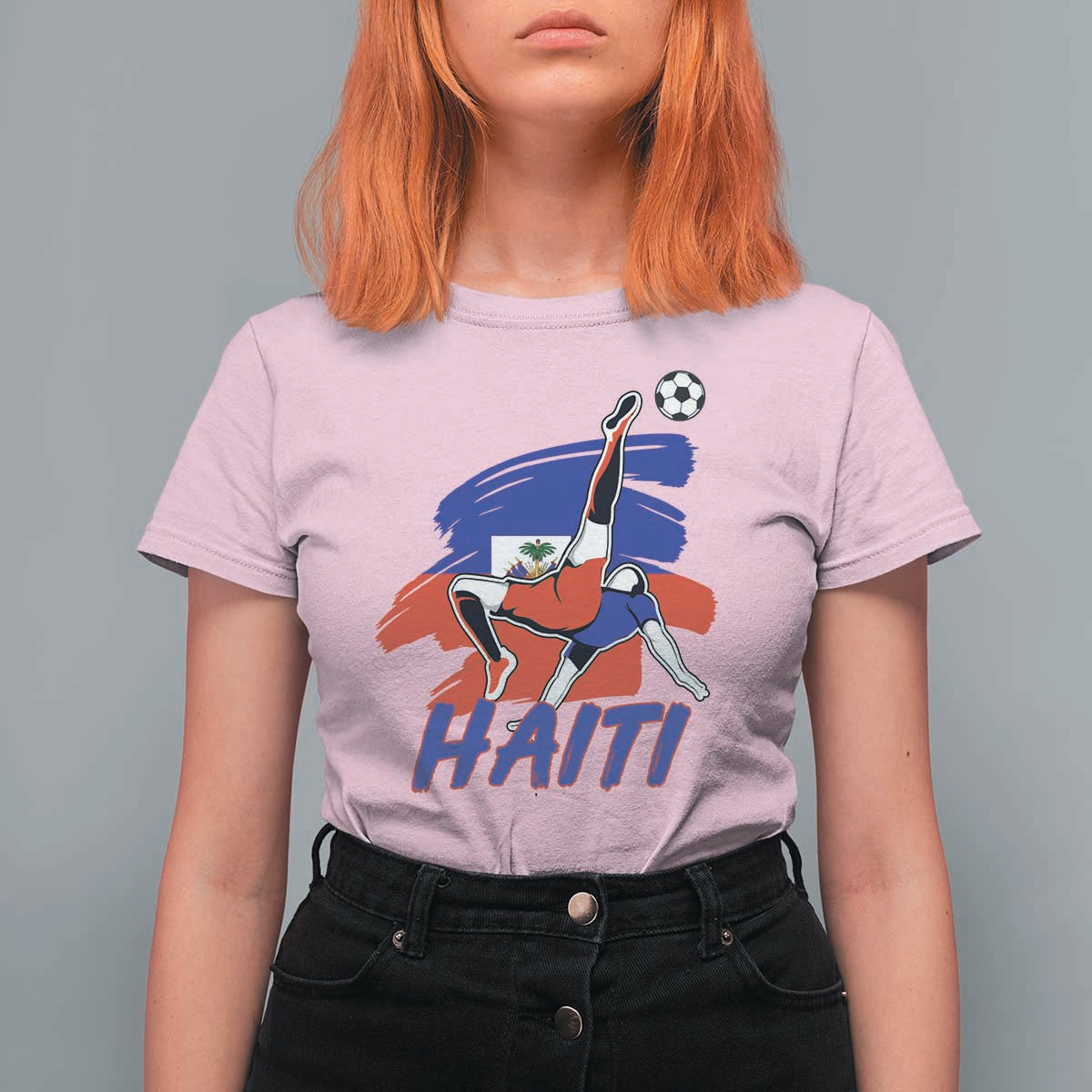 Caribbean Soccer Lover Gift T Shirt For Women Haitian Heritage Pride