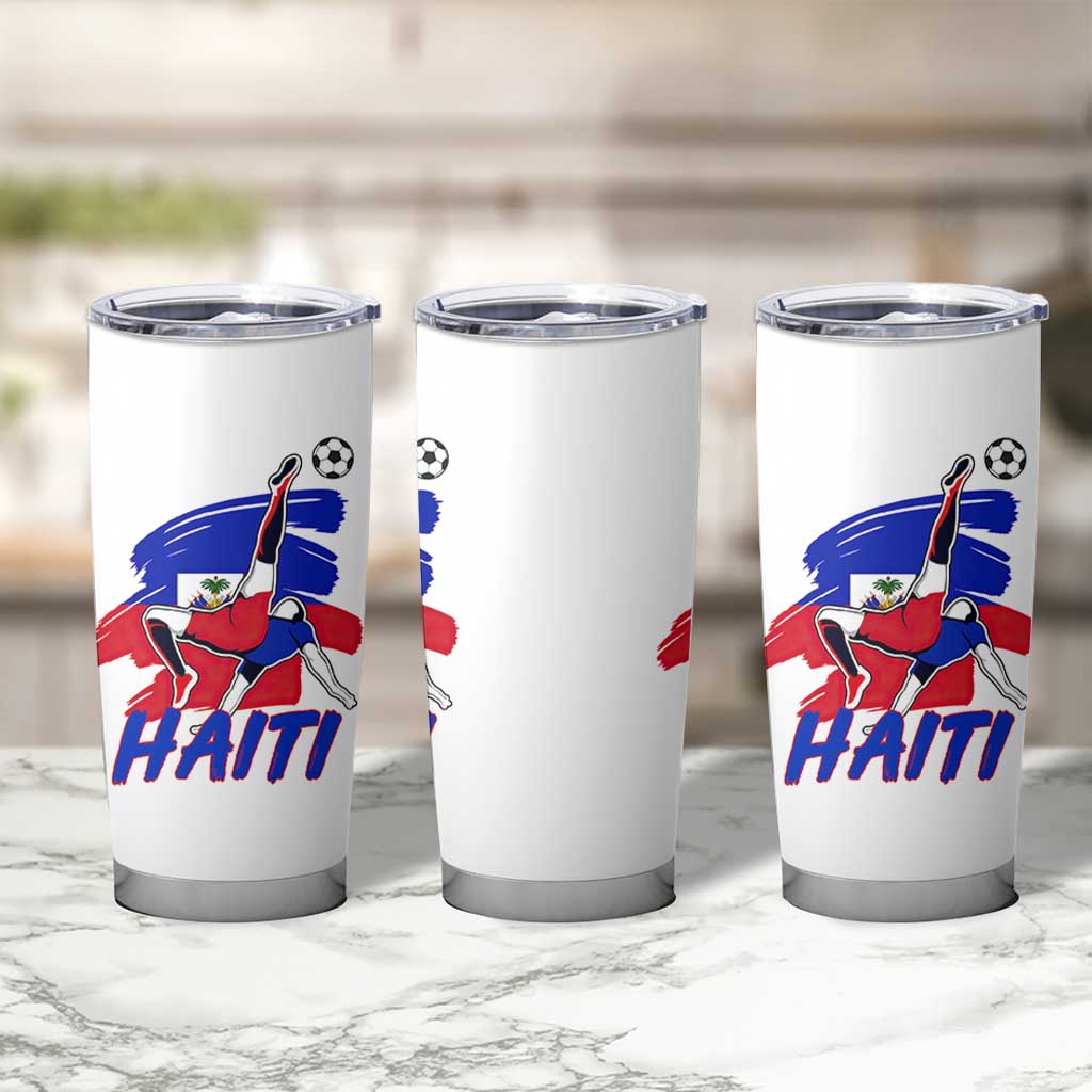 Caribbean Soccer Lover Gift Tumbler Cup Haitian Heritage Pride