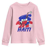 Caribbean Soccer Lover Gift Youth Sweatshirt Haitian Heritage Pride