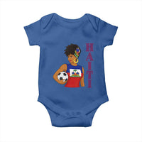 Haitian Soccer Fan Girl Baby Onesie Ayiti Heritage Pride Football Lover