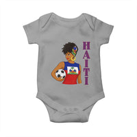 Haitian Soccer Fan Girl Baby Onesie Ayiti Heritage Pride Football Lover