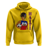 Haitian Soccer Fan Girl Hoodie Ayiti Heritage Pride Football Lover