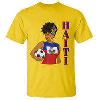 Haitian Soccer Fan Girl T Shirt Ayiti Heritage Pride Football Lover