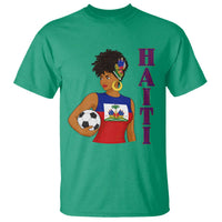 Haitian Soccer Fan Girl T Shirt Ayiti Heritage Pride Football Lover