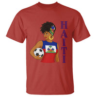 Haitian Soccer Fan Girl T Shirt Ayiti Heritage Pride Football Lover