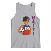 Haitian Soccer Fan Girl Tank Top Ayiti Heritage Pride Football Lover
