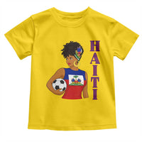 Haitian Soccer Fan Girl Toddler T Shirt Ayiti Heritage Pride Football Lover