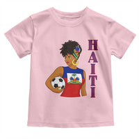 Haitian Soccer Fan Girl Toddler T Shirt Ayiti Heritage Pride Football Lover