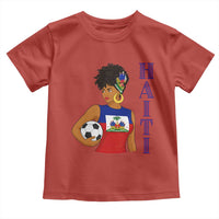 Haitian Soccer Fan Girl Toddler T Shirt Ayiti Heritage Pride Football Lover
