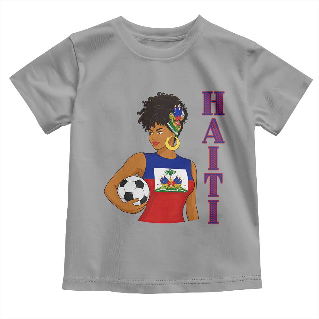Haitian Soccer Fan Girl Toddler T Shirt Ayiti Heritage Pride Football Lover