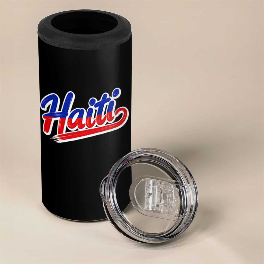 Ayiti Cheri Haiti Pride Gift For Proud Haitians 4 in 1 Can Cooler Tumbler