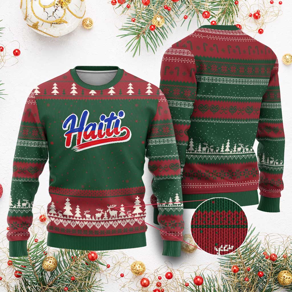 Ayiti Cheri Haiti Pride Gift For Proud Haitians Ugly Christmas Sweater