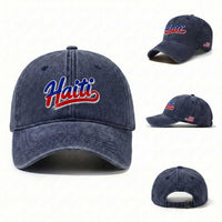 Ayiti Cheri Haiti Pride Gift For Proud Haitians Washed Cotton Baseball Cap