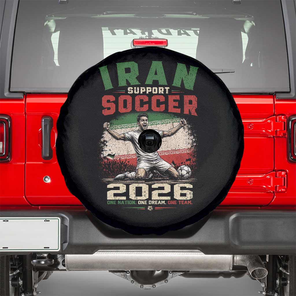 Iran Soccer Fan Gift Spare Tire Cover One Nation One Team One Dream