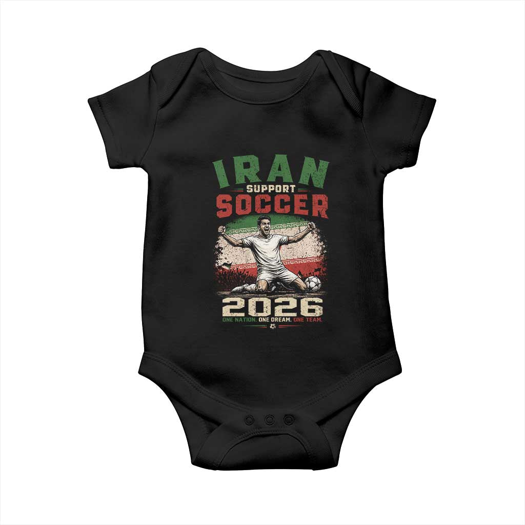 Iran Soccer Fan Gift Baby Onesie One Nation One Team One Dream