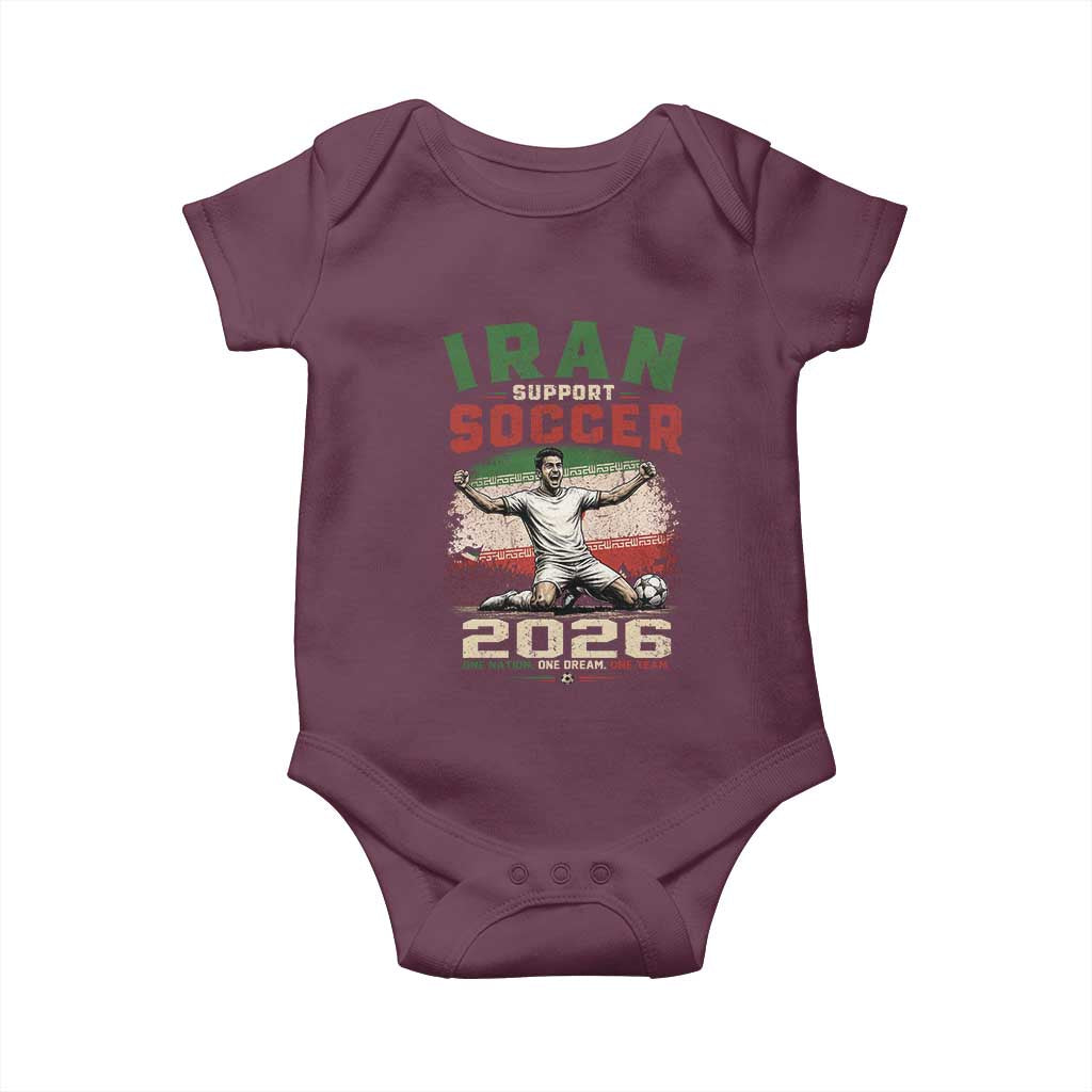 Iran Soccer Fan Gift Baby Onesie One Nation One Team One Dream