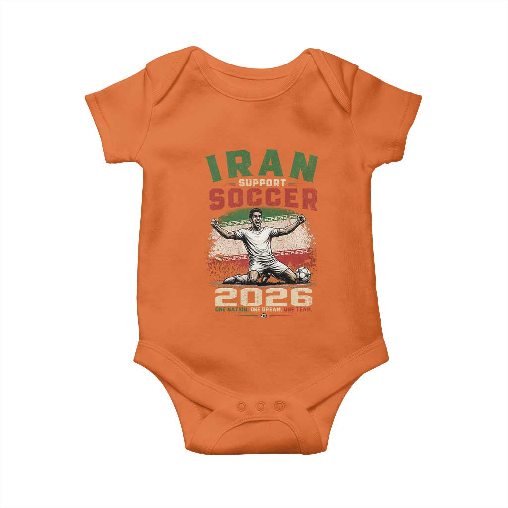 Iran Soccer Fan Gift Baby Onesie One Nation One Team One Dream