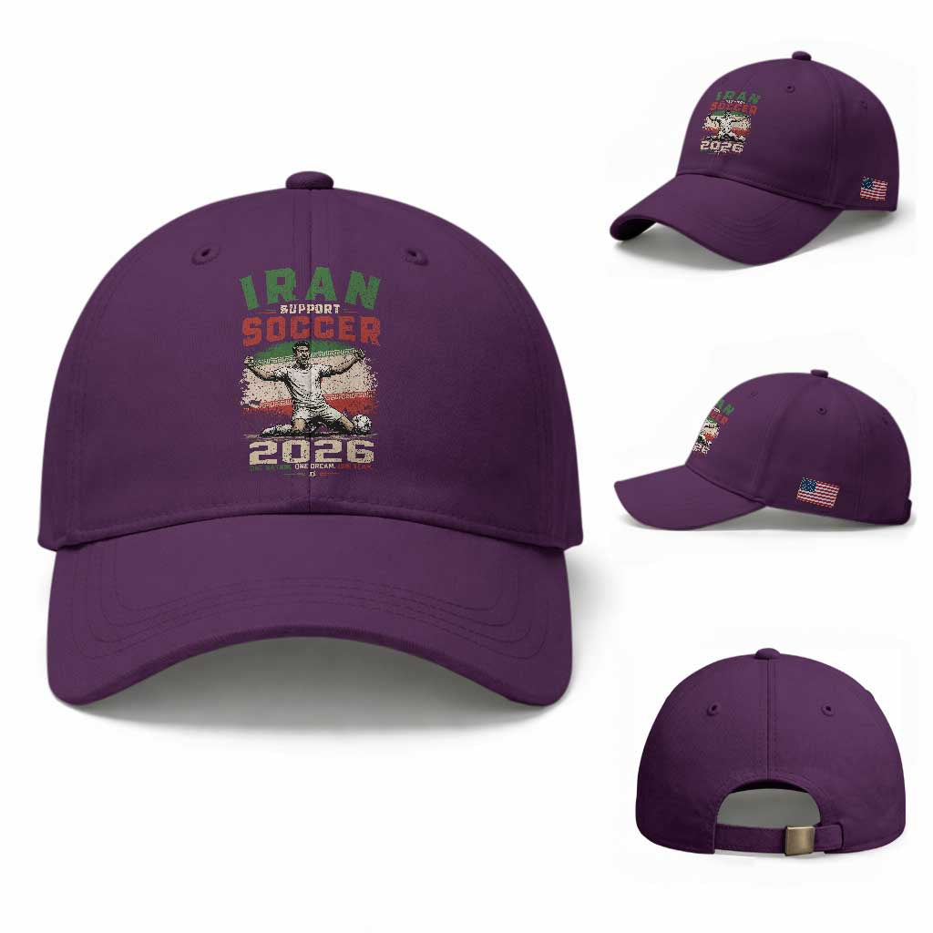 Iran Soccer Fan Gift Baseball Cap One Nation One Team One Dream
