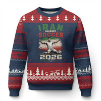 Iran Soccer Fan Gift Ugly Christmas Sweater One Nation One Team One Dream