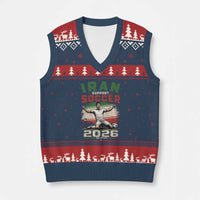 Iran Soccer Fan Gift V-Neck Knit Sweater Vest One Nation One Team One Dream