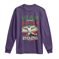 Iran Soccer Fan Gift Long Sleeve Shirt One Nation One Team One Dream
