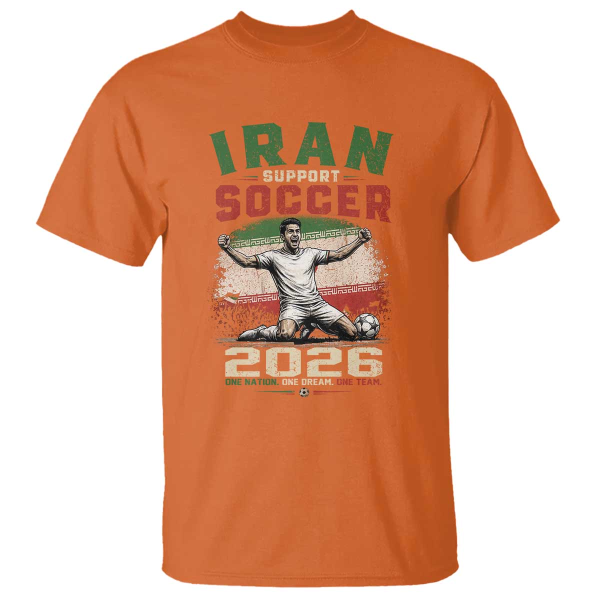 Iran Soccer Fan Gift T Shirt One Nation One Team One Dream