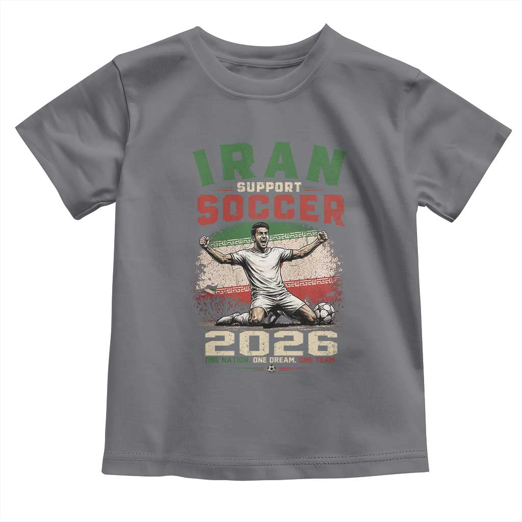 Iran Soccer Fan Gift Toddler T Shirt One Nation One Team One Dream