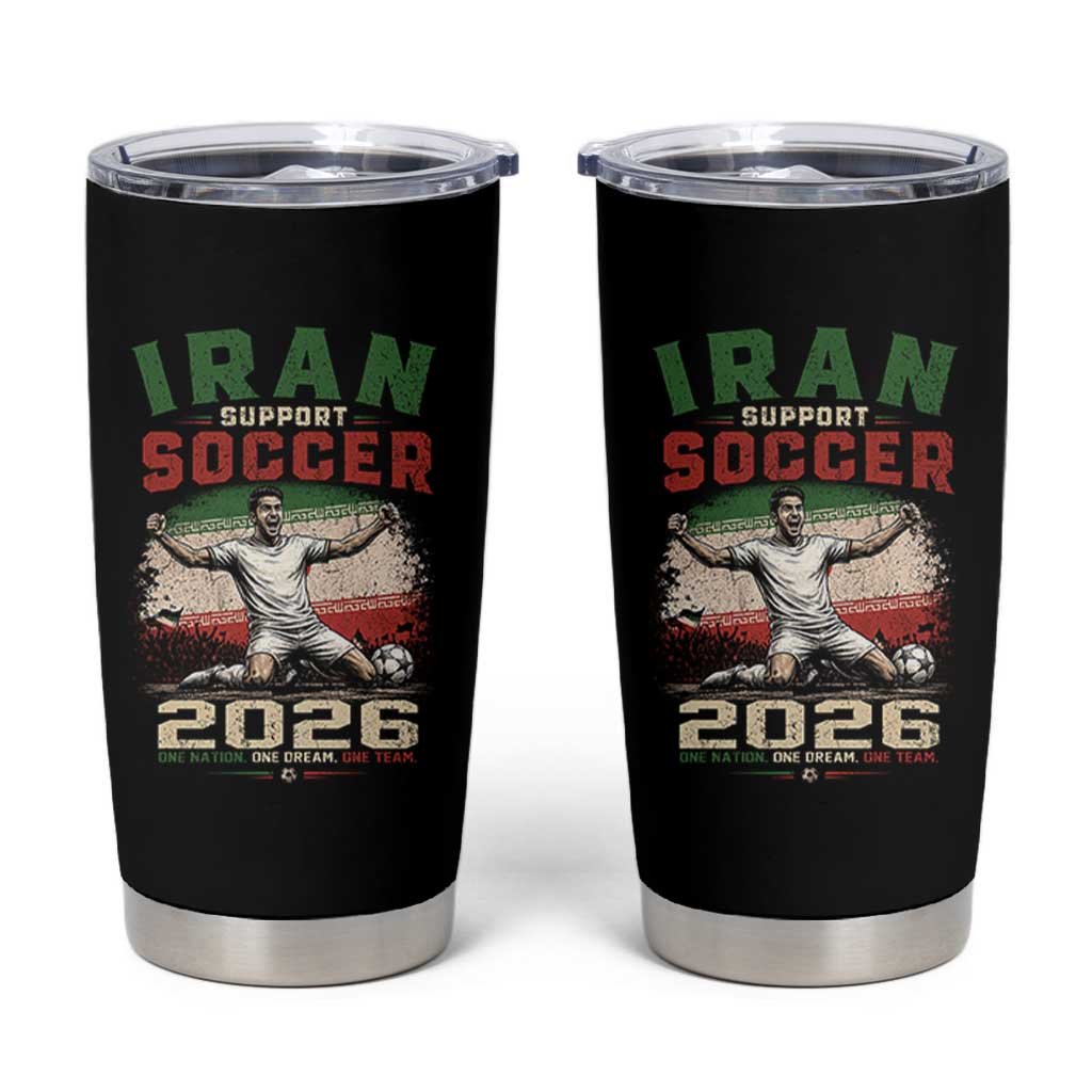 Iran Soccer Fan Gift Tumbler Cup One Nation One Team One Dream