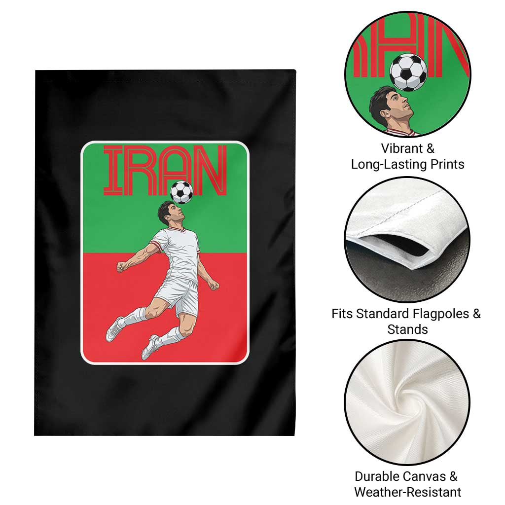 Iran Soccer Lover Garden Flag Proud Persian Roots Gift