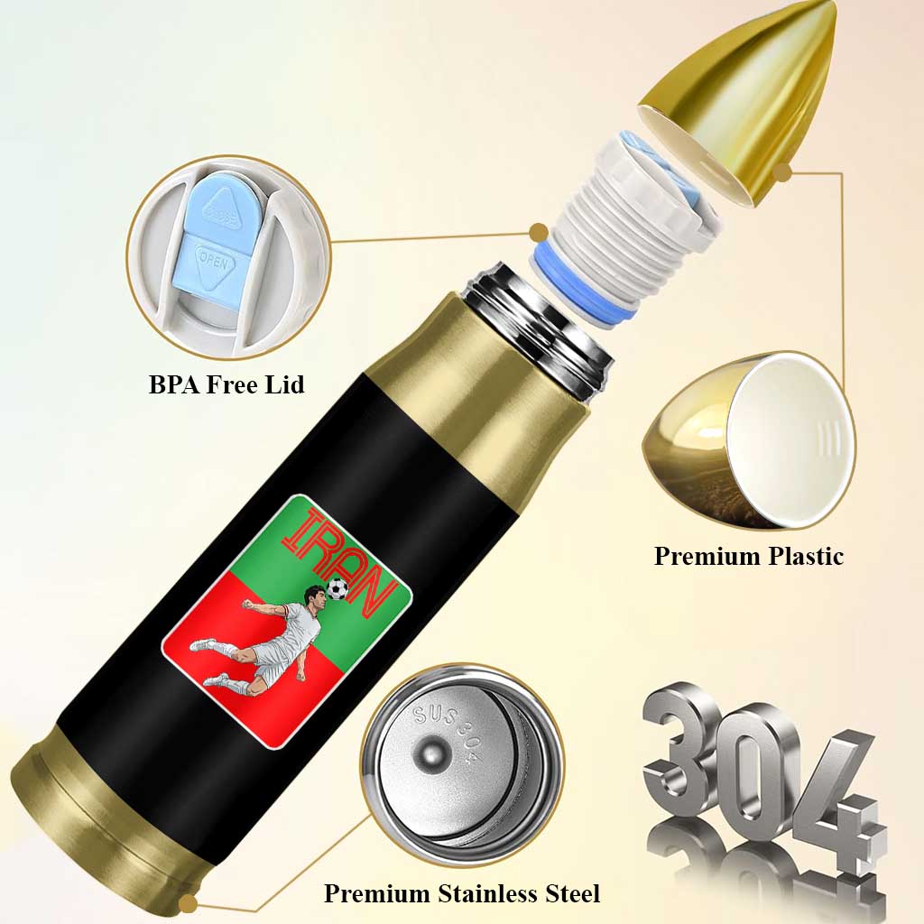 Iran Soccer Lover Bullet Tumbler Proud Persian Roots Gift