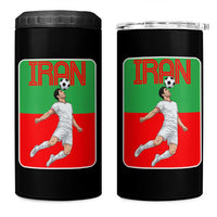 Iran Soccer Lover 4 in 1 Can Cooler Tumbler Proud Persian Roots Gift