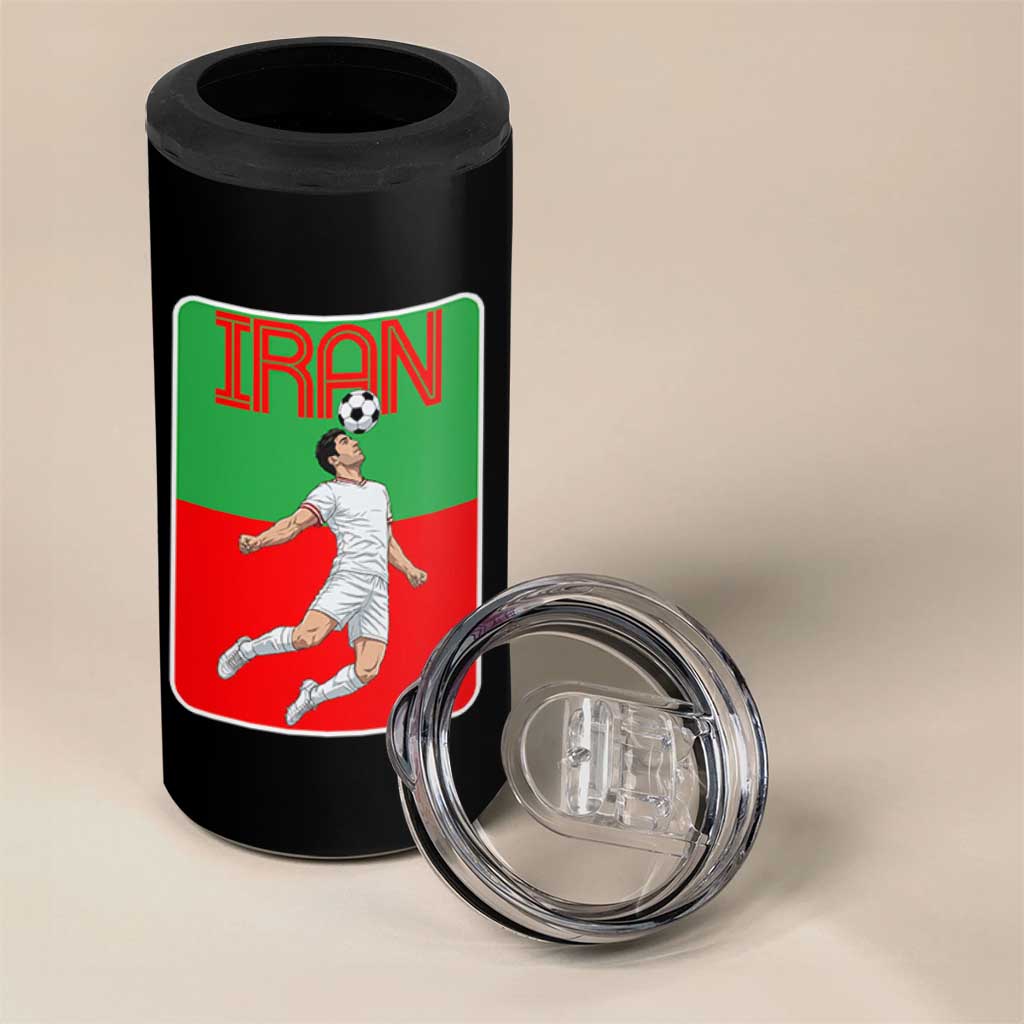 Iran Soccer Lover 4 in 1 Can Cooler Tumbler Proud Persian Roots Gift