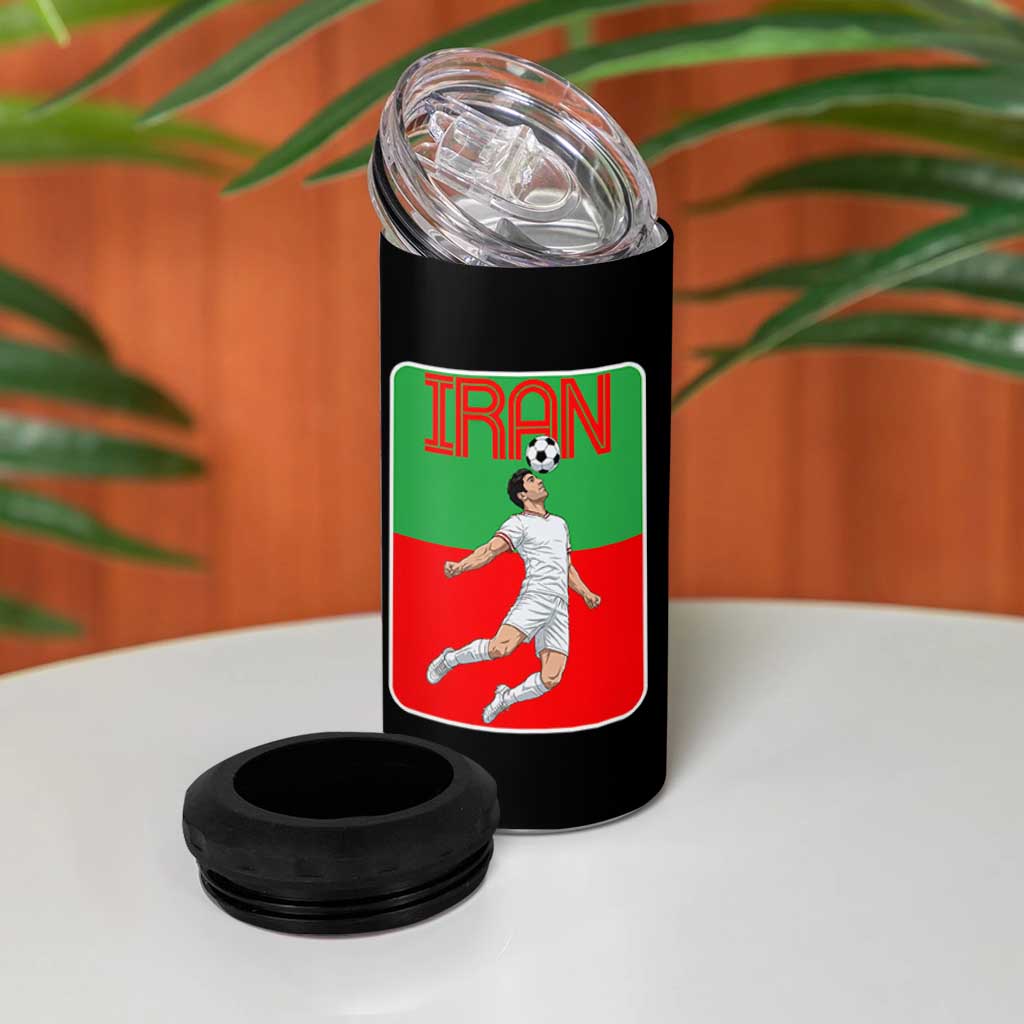Iran Soccer Lover 4 in 1 Can Cooler Tumbler Proud Persian Roots Gift
