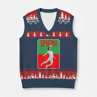 Iran Soccer Lover V-Neck Knit Sweater Vest Proud Persian Roots Gift