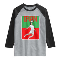 Iran Soccer Lover Raglan Shirt Proud Persian Roots Gift