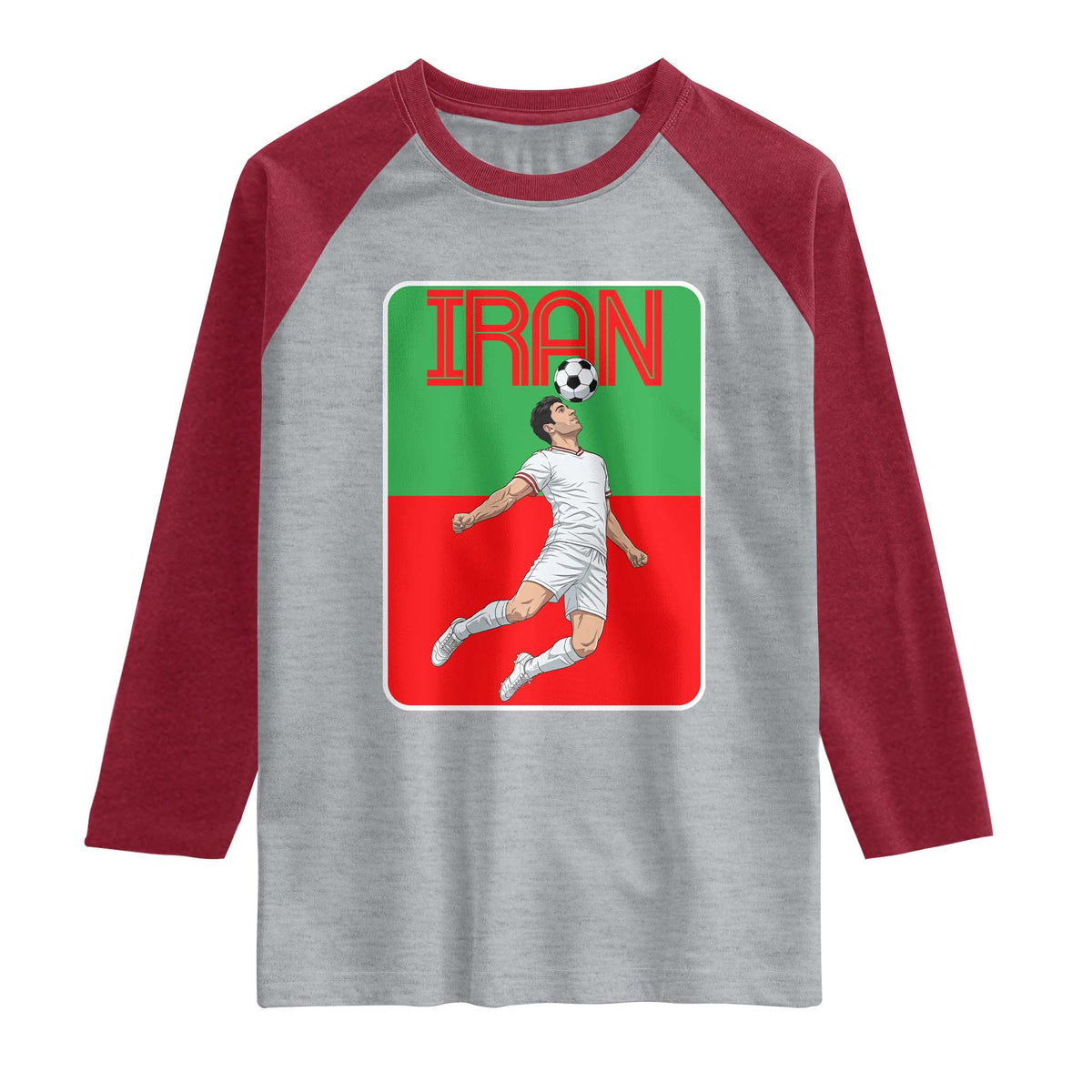 Iran Soccer Lover Raglan Shirt Proud Persian Roots Gift