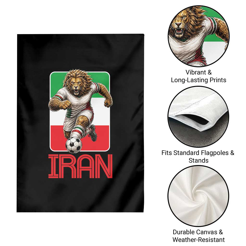 Persian Lions Soccer Fan Garden Flag Proud Iranian Heritage Gift