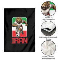 Persian Lions Soccer Fan Garden Flag Proud Iranian Heritage Gift