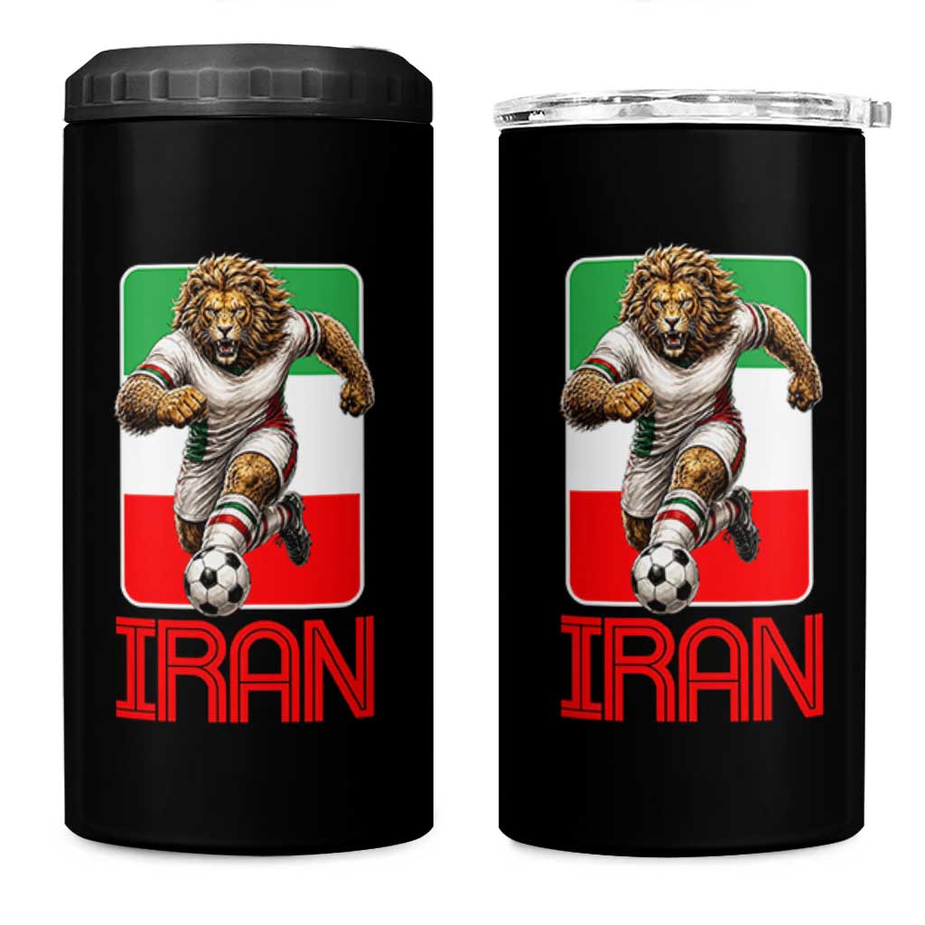 Persian Lions Soccer Fan 4 in 1 Can Cooler Tumbler Proud Iranian Heritage Gift