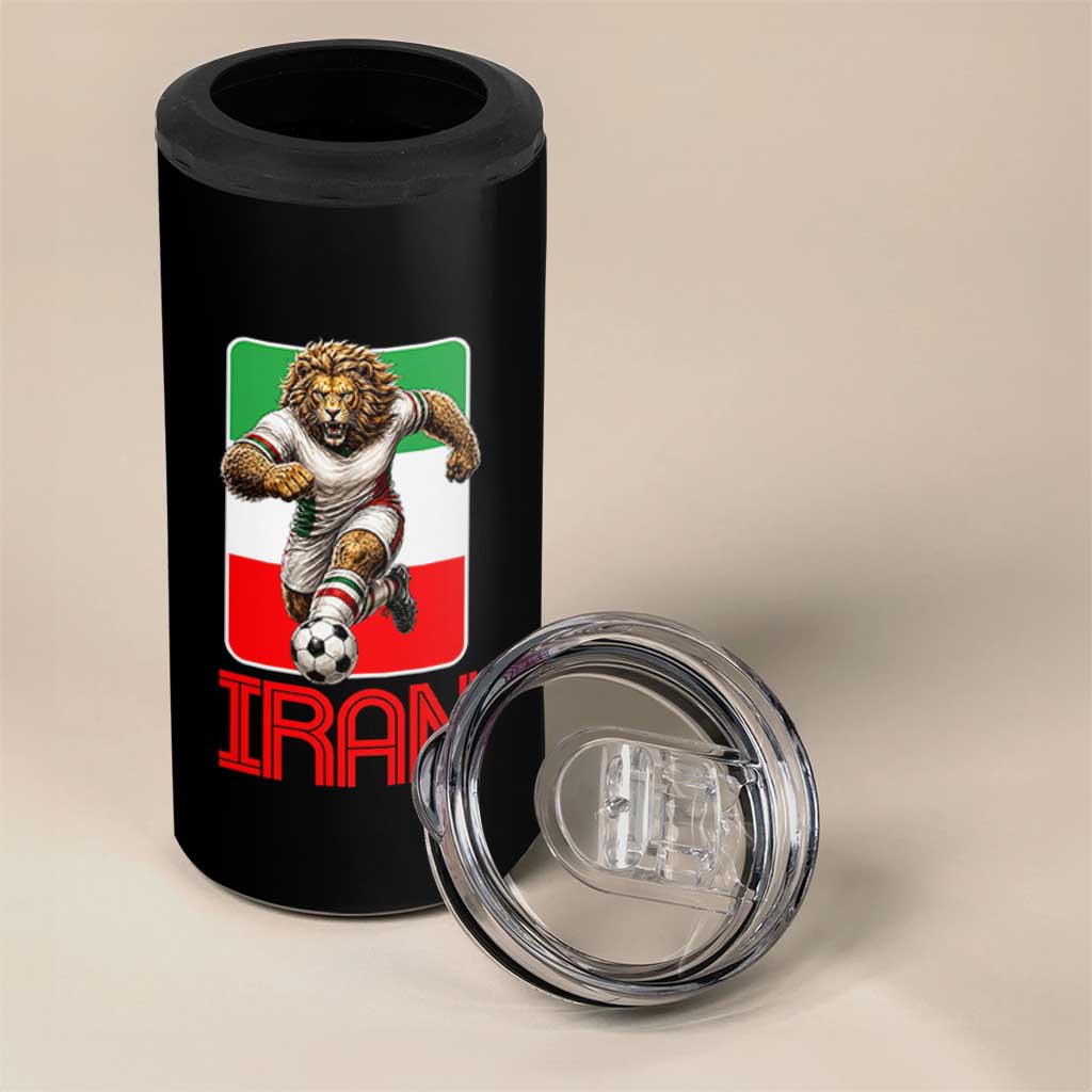 Persian Lions Soccer Fan 4 in 1 Can Cooler Tumbler Proud Iranian Heritage Gift