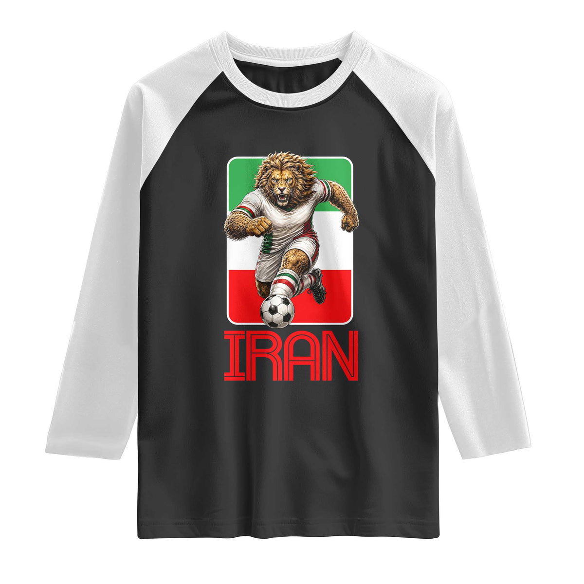 Persian Lions Soccer Fan Raglan Shirt Proud Iranian Heritage Gift