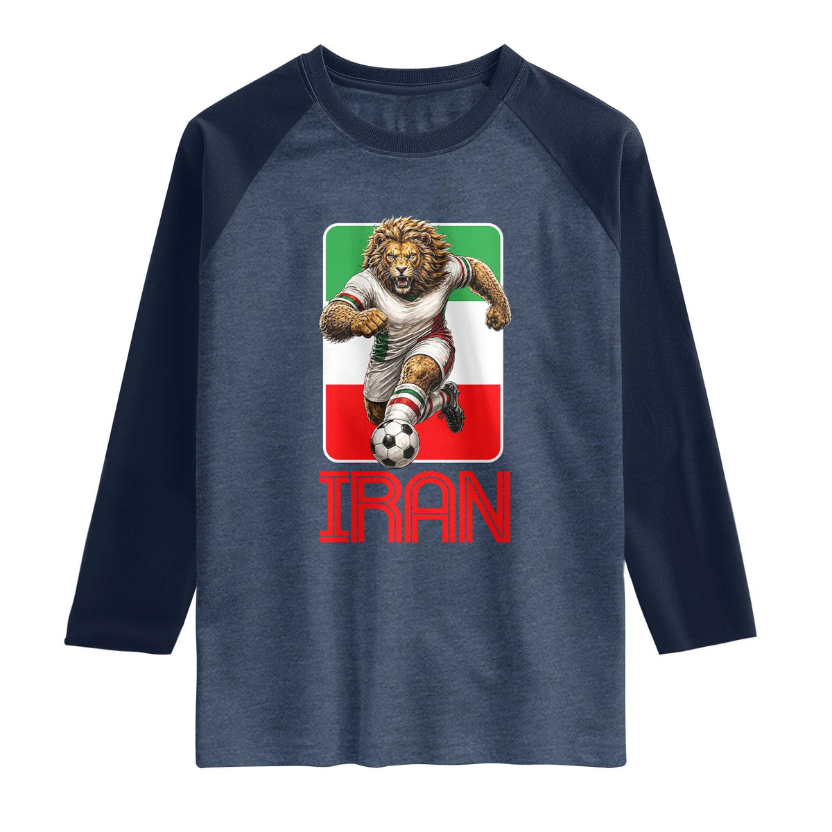 Persian Lions Soccer Fan Raglan Shirt Proud Iranian Heritage Gift