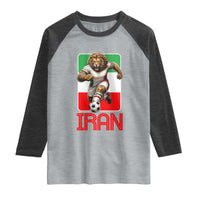 Persian Lions Soccer Fan Raglan Shirt Proud Iranian Heritage Gift
