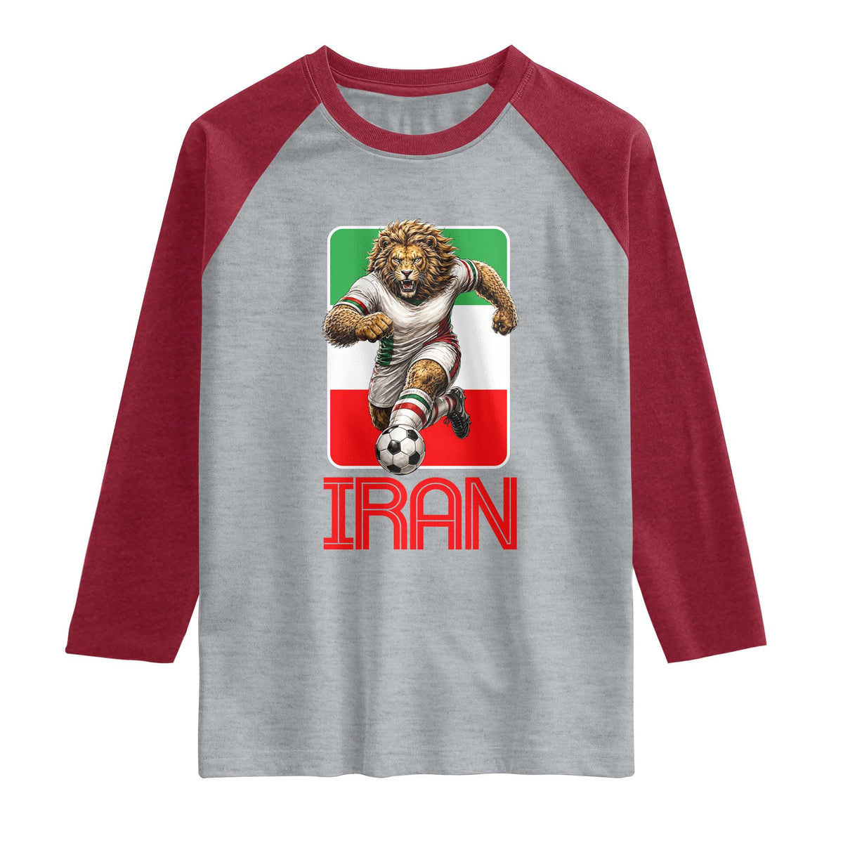 Persian Lions Soccer Fan Raglan Shirt Proud Iranian Heritage Gift